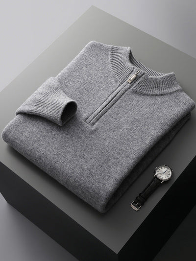 James® | Cashmere Sweater With Half Zipper