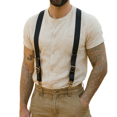 Alex | Men'S Retro Casual Cotton And Linen Collarless Short Sleeve Shirt