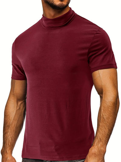 Lucian® | Casual Short Sleeve Turtleneck T-Shirt
