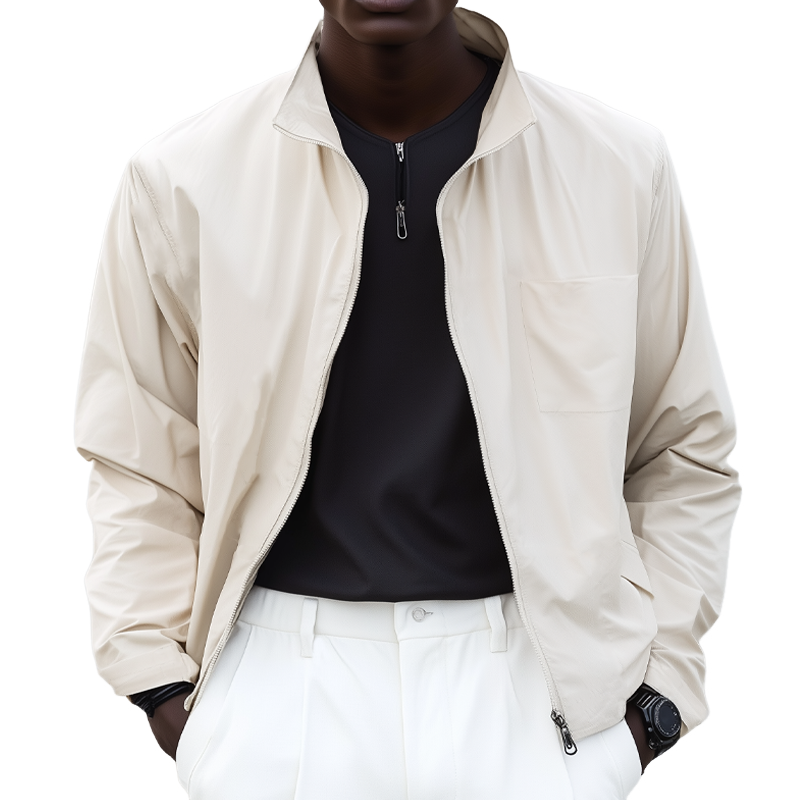 Santiago | Men'S Business Simple Stand Collar Zipper Jacket