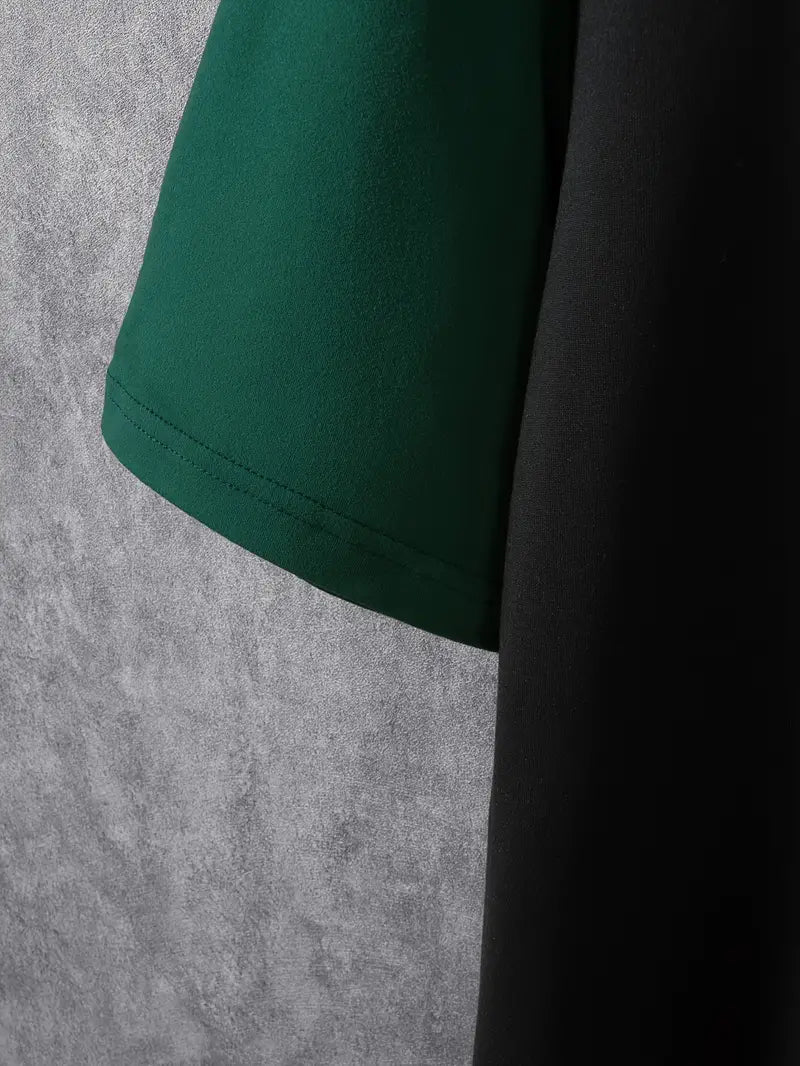 Silas® | Stylish color block t-shirt with short sleeves and a crew neck