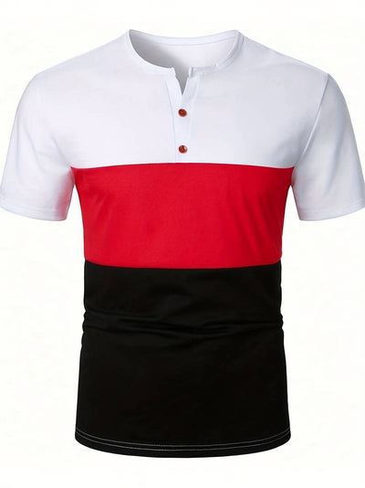 Lucia® | T-Shirt With Different Color Blocks For Men