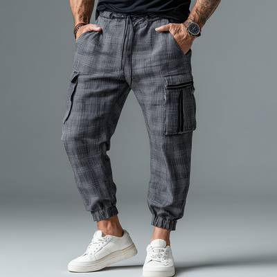 Stanley | Men'S Summer Fashion Plaid Linen Casual Pants