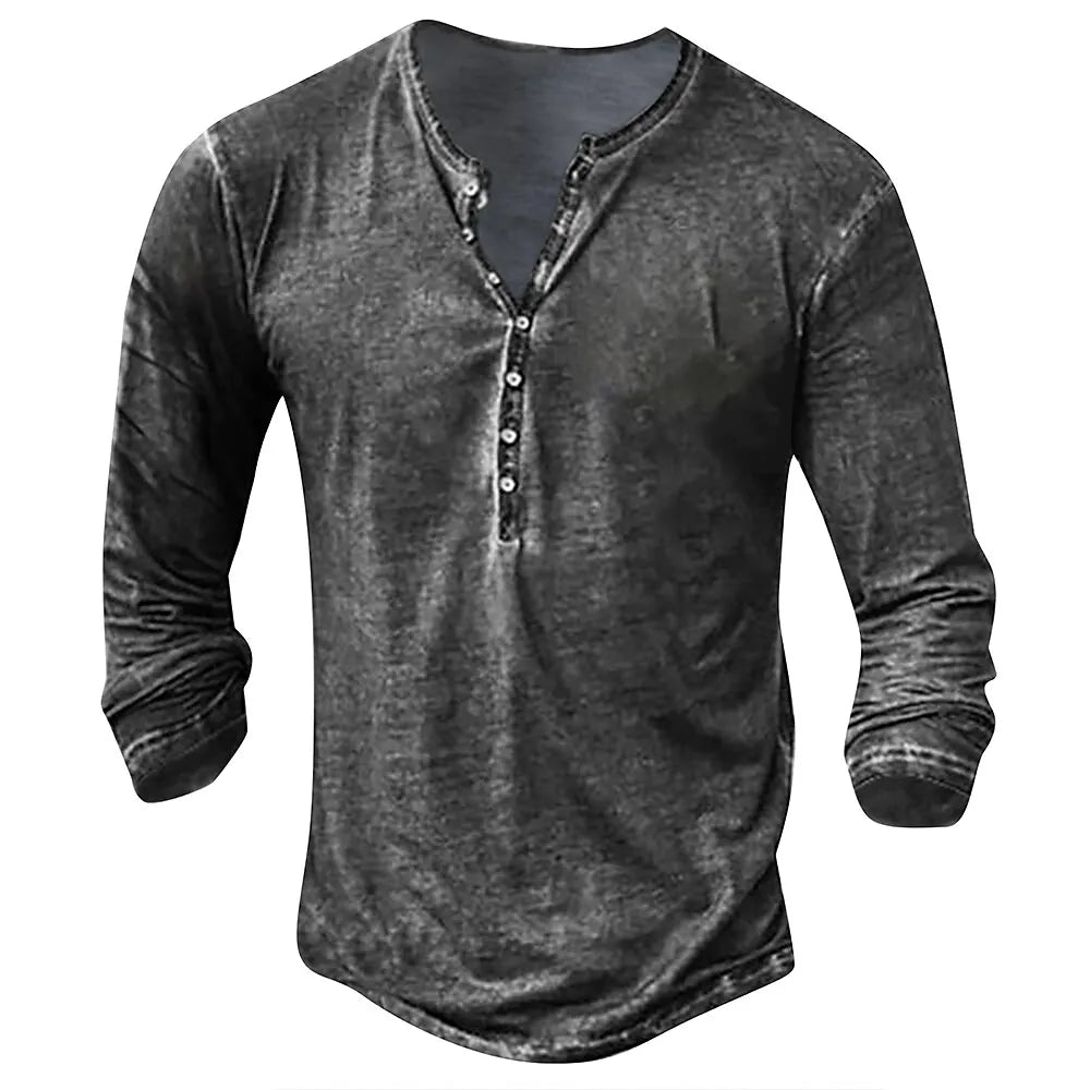 Ildefonso® | Collarless Long-Sleeved Shirt For Men