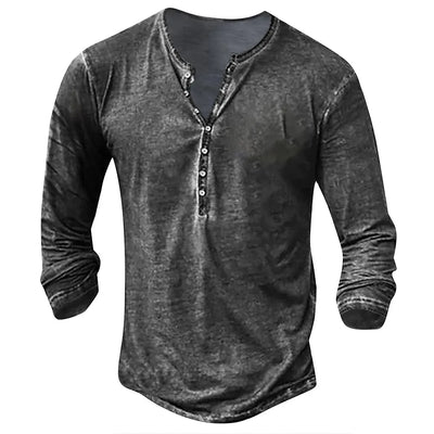 Lasse® | Collarless Long-Sleeved Shirt For Men