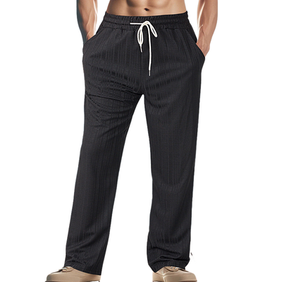 Jarrod | Men'S Textured Drawstring Solid Color Casual Pants