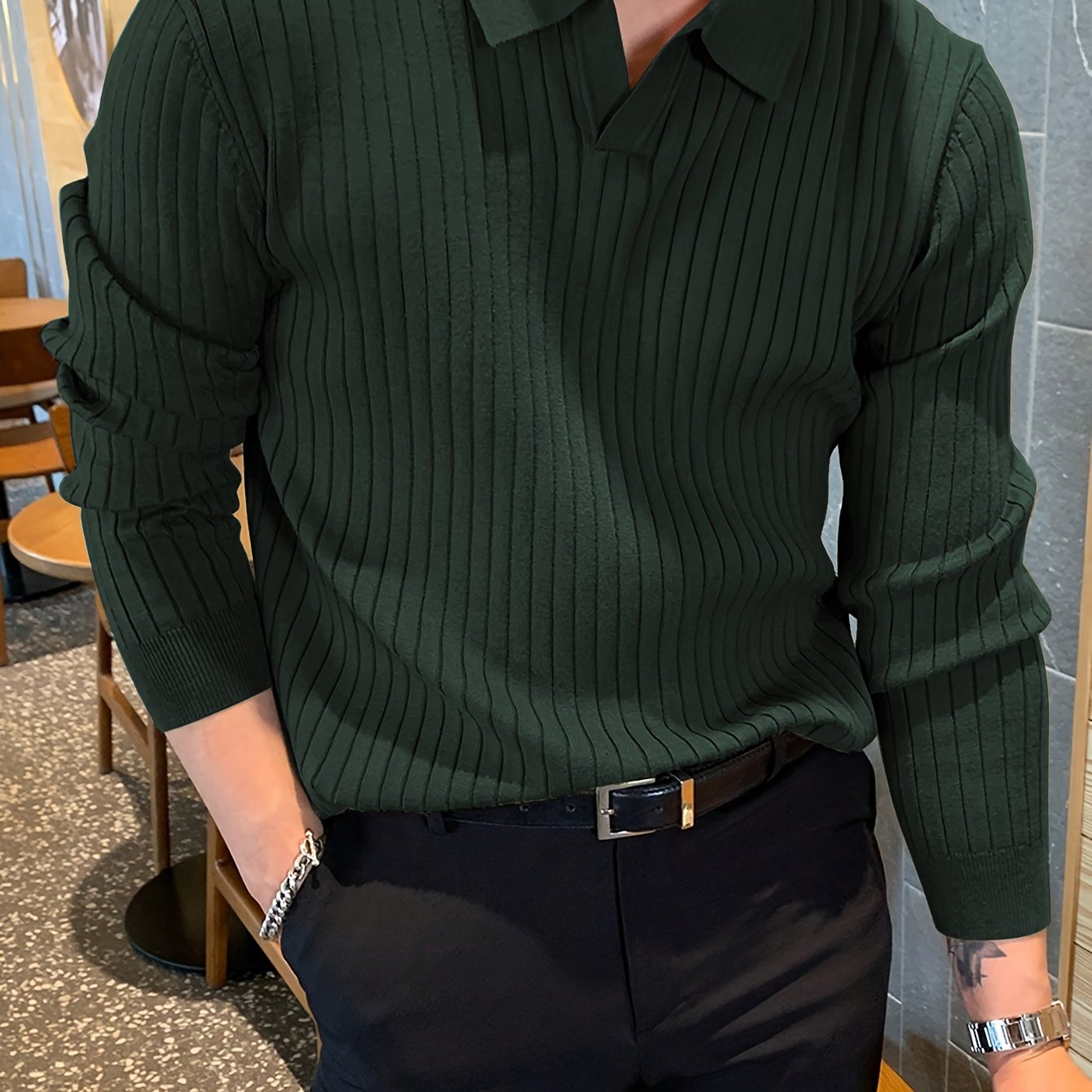 Alcmeon® | Zenith Soho Textured V-Neck Pullover
