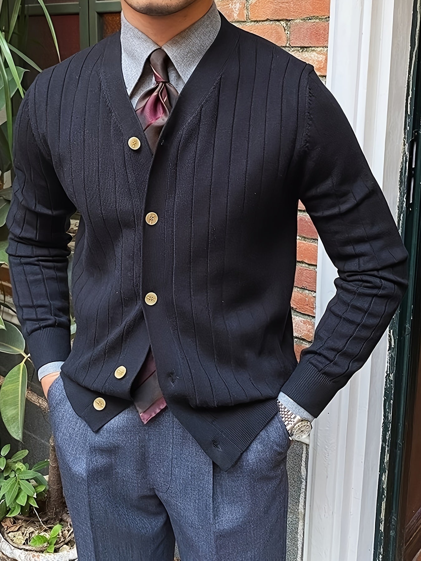 Esiquio® | Men'S Stylish V-Neck Button Vest