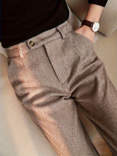 Jedediah® | Fitted Herringbone Pants