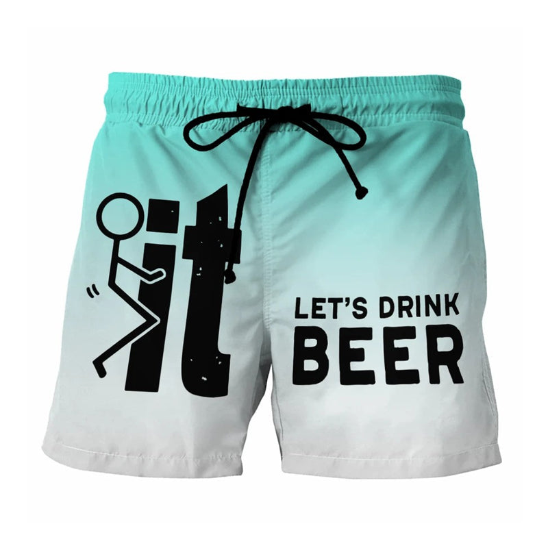 Aeson® | Men'S Printed Letter Beach Shorts