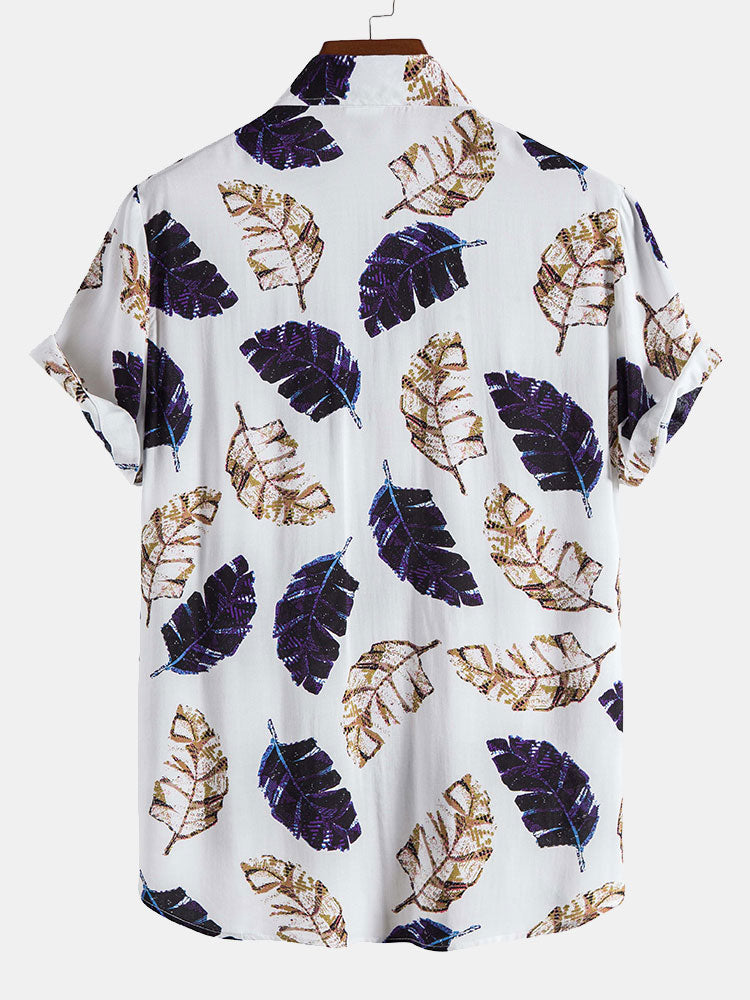 Amancio® | Leaves Print Shirt