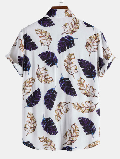 Amancio® | Leaves Print Shirt