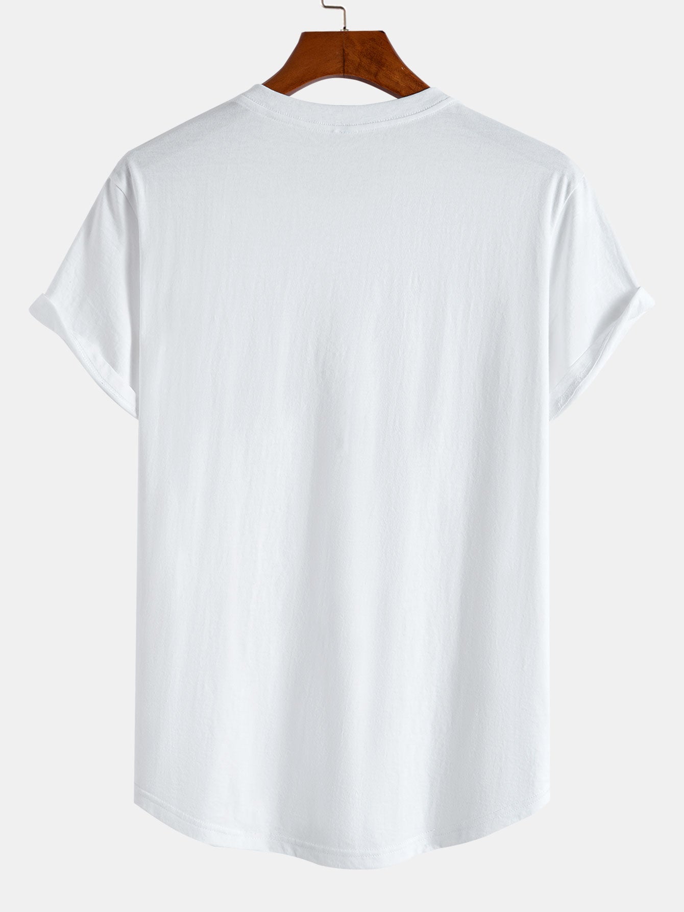 Aquiles® | 3 Pieces Basic Cotton Arc Hem T-Shirts