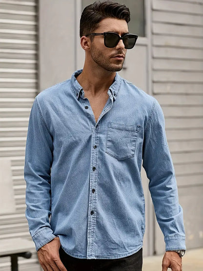 Lou® | Denim Long Sleeve Shirt For Men