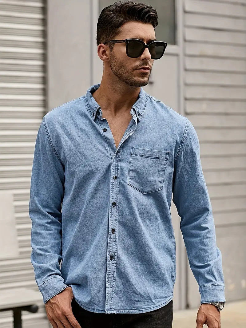 Lou® | Denim Long Sleeve Shirt For Men