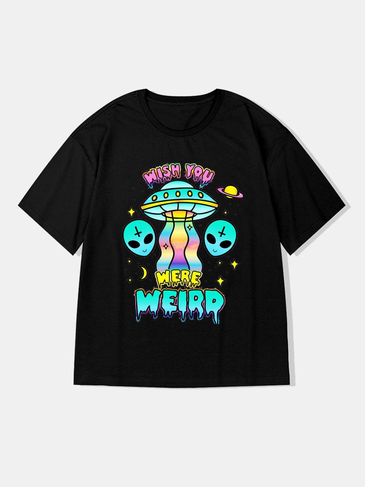 Borja® | Funny Alien Graphic Cotton T-Shirts