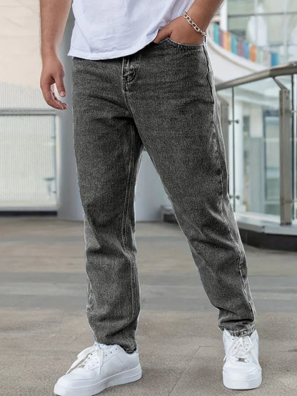 Jeremiah® | Men Cotton Slanted Pocket Straight Leg Jeans