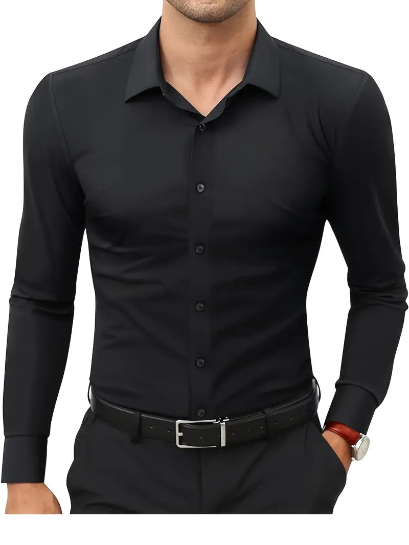 Máximo® | Long-Sleeved Shirt With Button Placket For Men