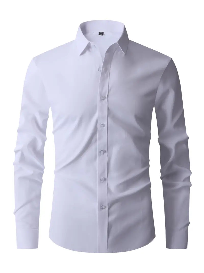 Elijah® | Classic, Buttoned Long-Sleeved Shirt