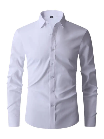 Elijah® | Classic, Buttoned Long-Sleeved Shirt