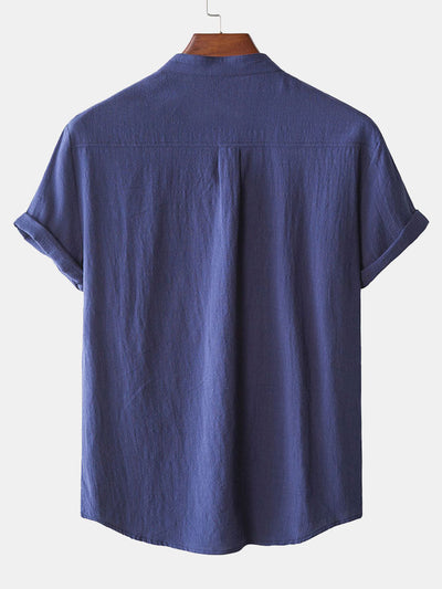 Amaan® | Henry Collar Shirt With Pocket