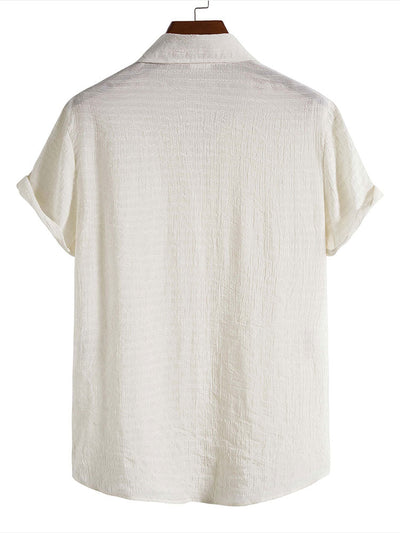 Arvy® | Textured Fabric Short Sleeve Shirt