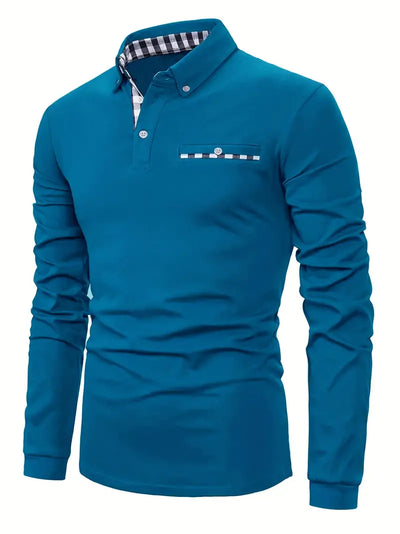 Long® | Plaid Button-Down Long Sleeve Shirt