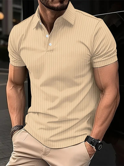 Livia® | Casual Ribbed Short Sleeve Shirt For Men