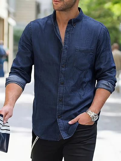 Lou® | Denim Long Sleeve Shirt For Men