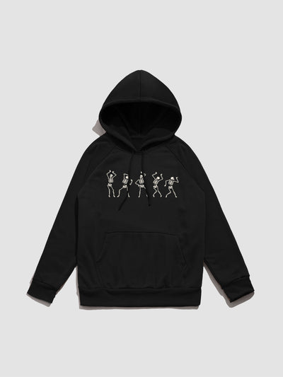 Foster | Dancing Skeleton Print Hoodie