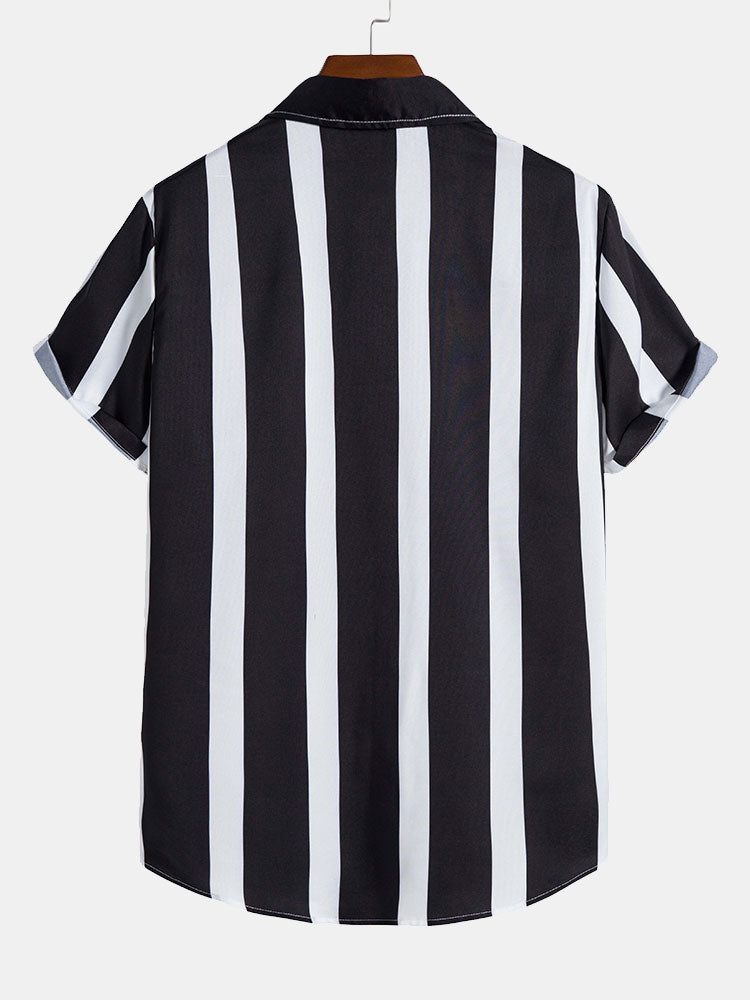 Andino® | Striped Print Button Up Shirt