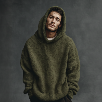 Men's Classic Casal Hooded Loose Sweater