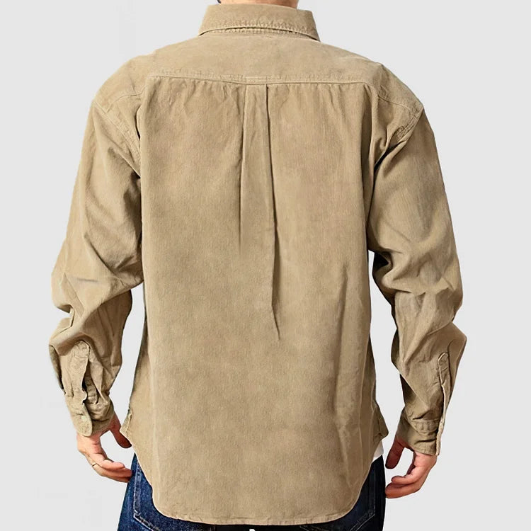 Ewan® | Classic Beige Corduroy Shirt