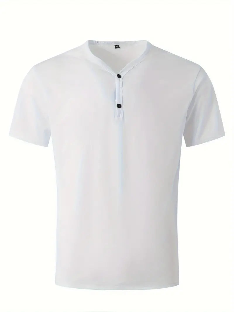 Ellis® | Solid, Casual V-Neck T-Shirt For Men