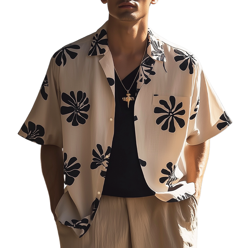 Robert | Men'S Summer Casual Printed Loose Short Sleeve Shirt