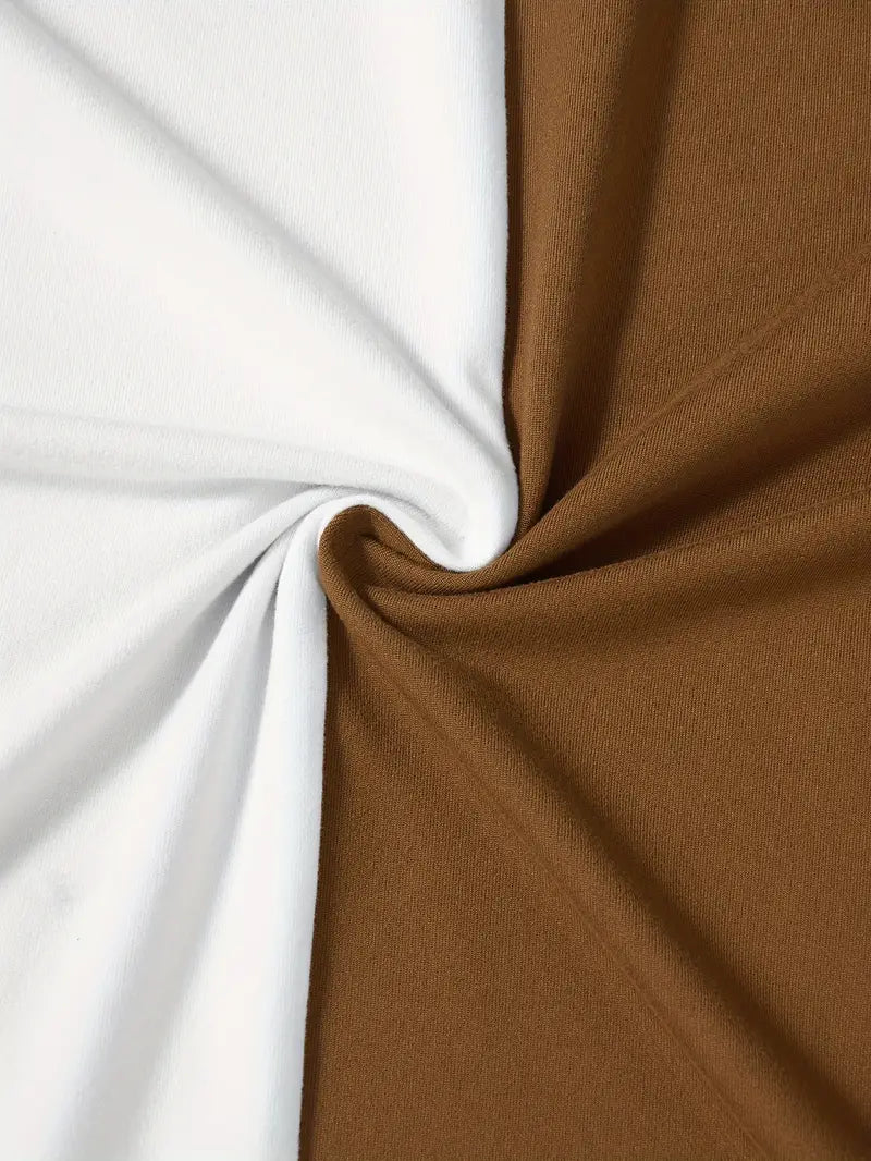 Silas® | Stylish color block t-shirt with short sleeves and a crew neck