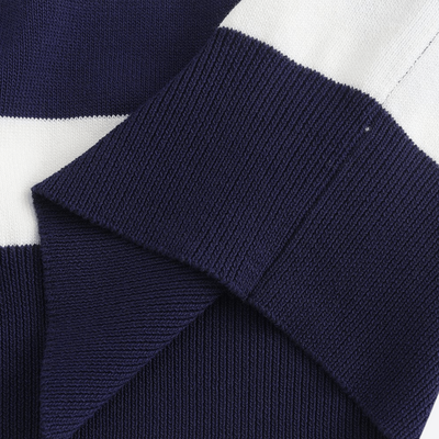 Zachary® | Black And White Striped Polo