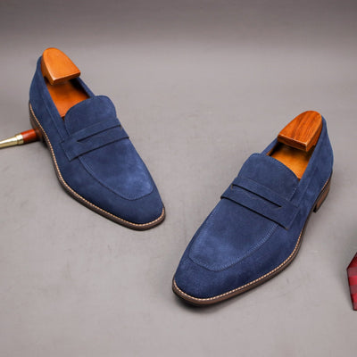 Iago | Modern Penny Loafers for Men – Suede Slip-On Style