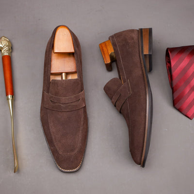 Iago | Modern Penny Loafers for Men – Suede Slip-On Style