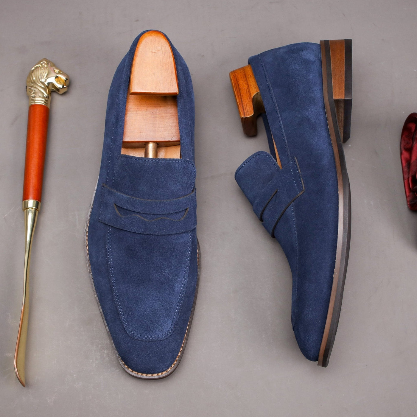 Iago | Modern Penny Loafers for Men – Suede Slip-On Style
