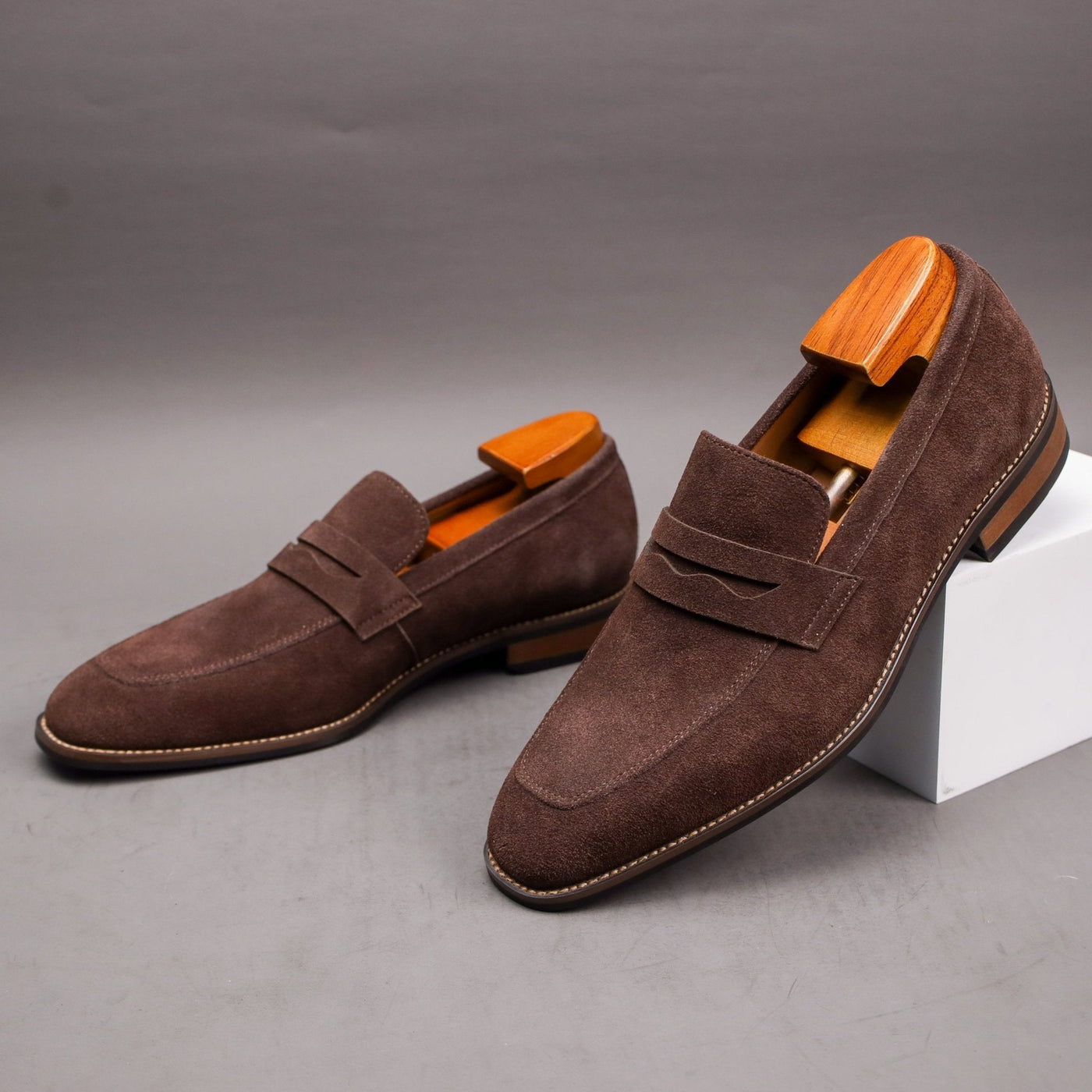 Iago | Modern Penny Loafers for Men – Suede Slip-On Style