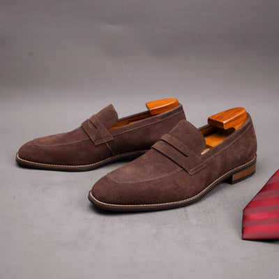 Iago | Modern Penny Loafers for Men – Suede Slip-On Style