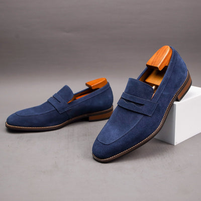 Iago | Modern Penny Loafers for Men – Suede Slip-On Style