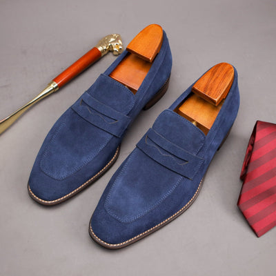 Iago | Modern Penny Loafers for Men – Suede Slip-On Style