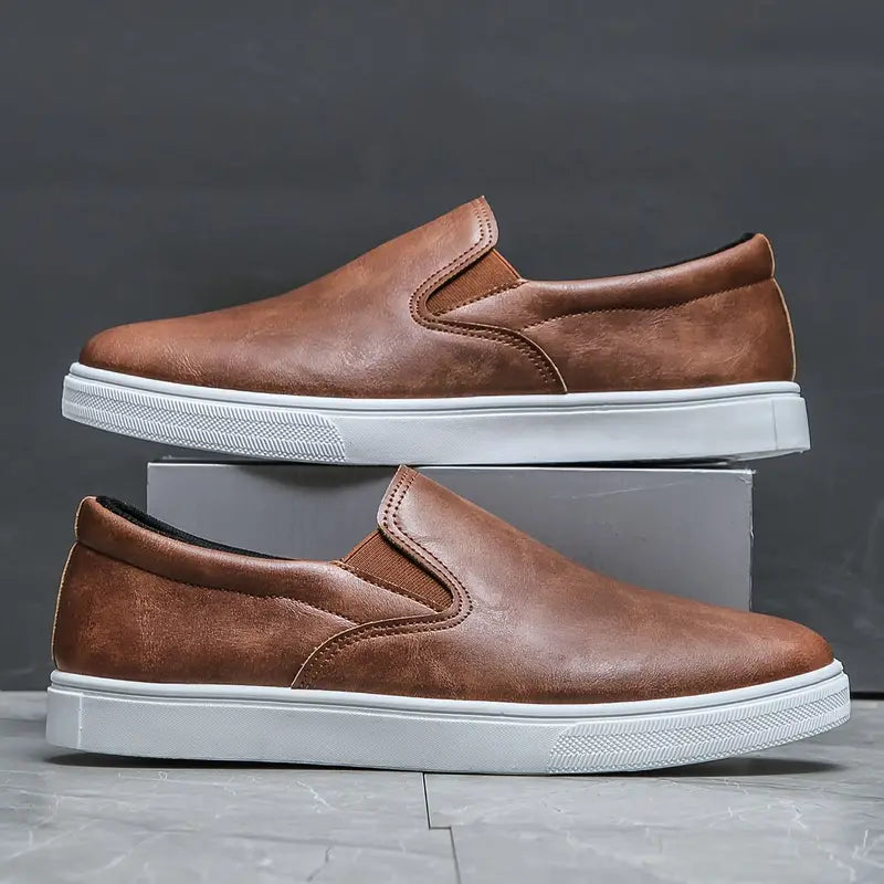 Ceferino® | Leather Slip On Shoes