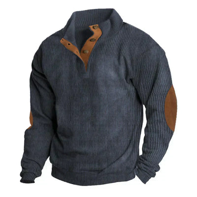 Jaden® | Men's ribbed sweater with button closure