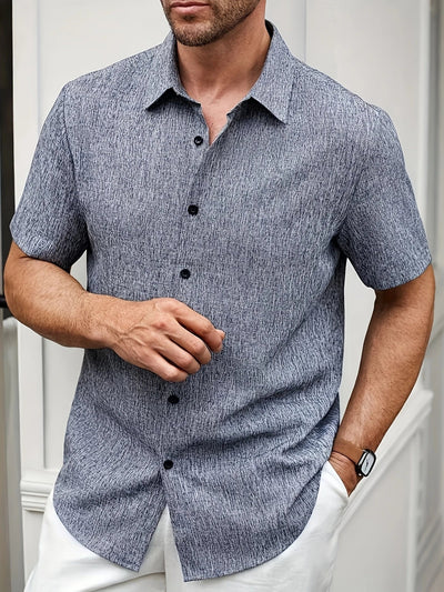 Pax | Lightweight short-sleeved linen blend shirt