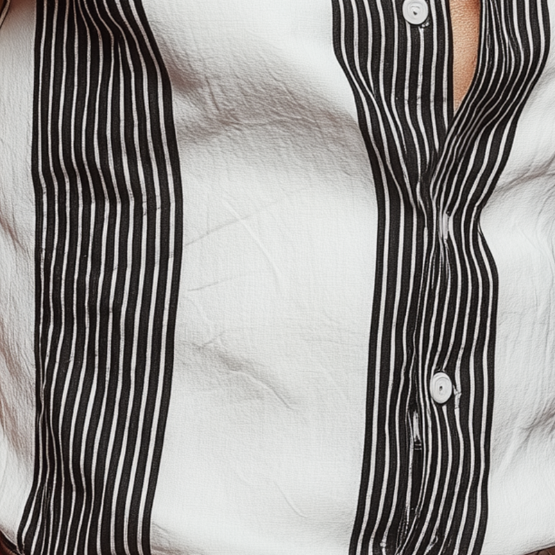 Quintin | Men'S Summer Fashion Striped Printed Cotton Blended Sleeveless Shirt