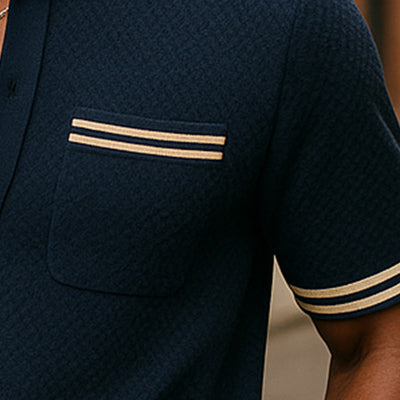 Steven | Men'S Summer Breathable Textured Fabric Short-Sleeved Sports Shirt