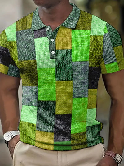 Claudian® | Casual Button Closure With Checked Pattern